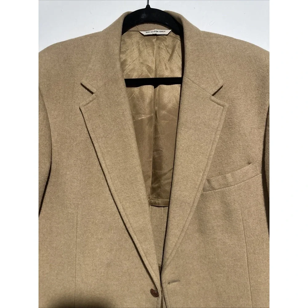 Vintage Camel Hair Sport Coat Blazer‎ Size XL 70s Beige Ultra Soft Made USA